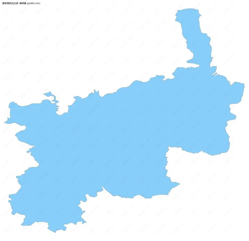 清原镇边界地图