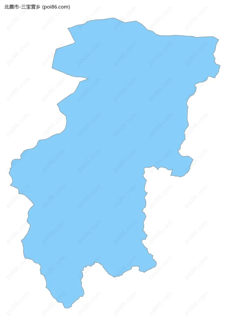 三宝营乡边界地图