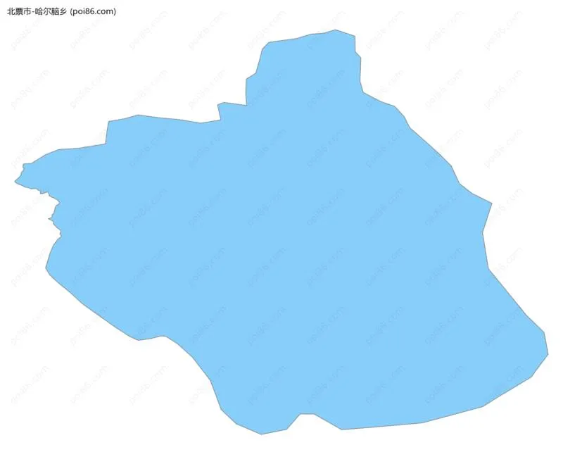 哈尔脑乡边界地图