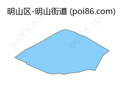 明山街道边界地图