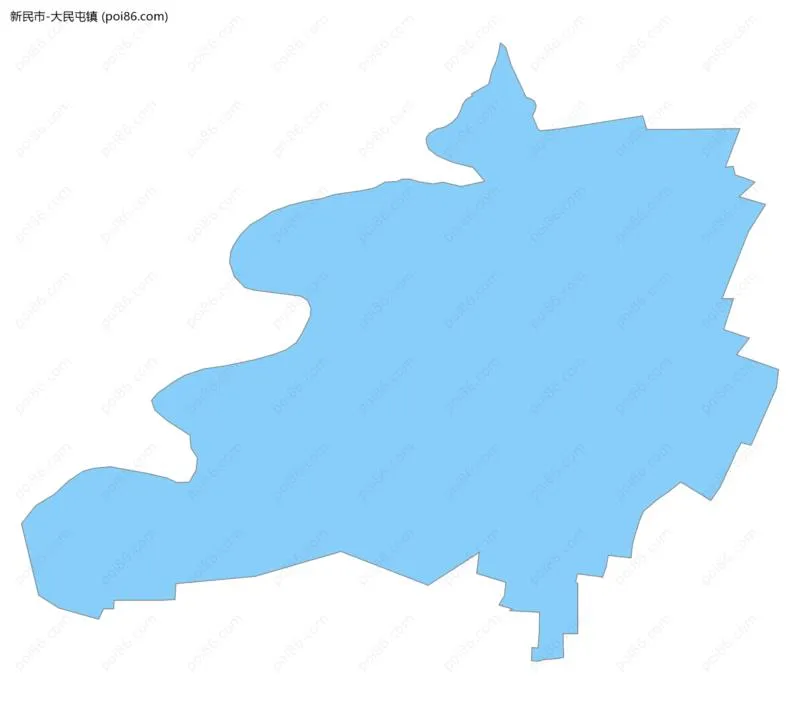 大民屯镇边界地图