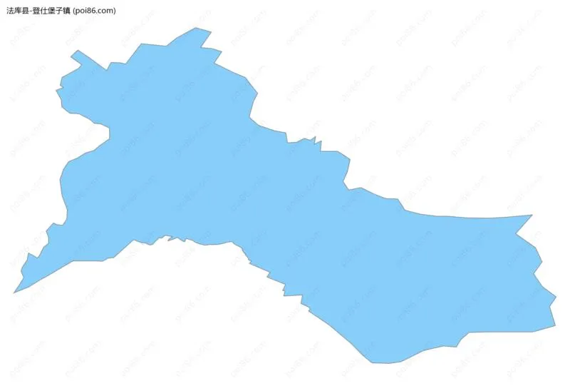 登仕堡子镇边界地图