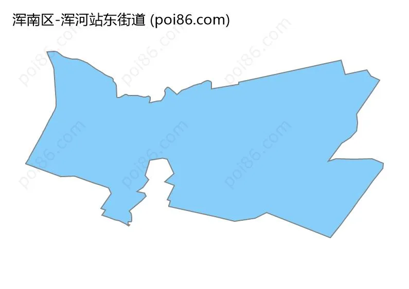 浑河站东街道边界地图