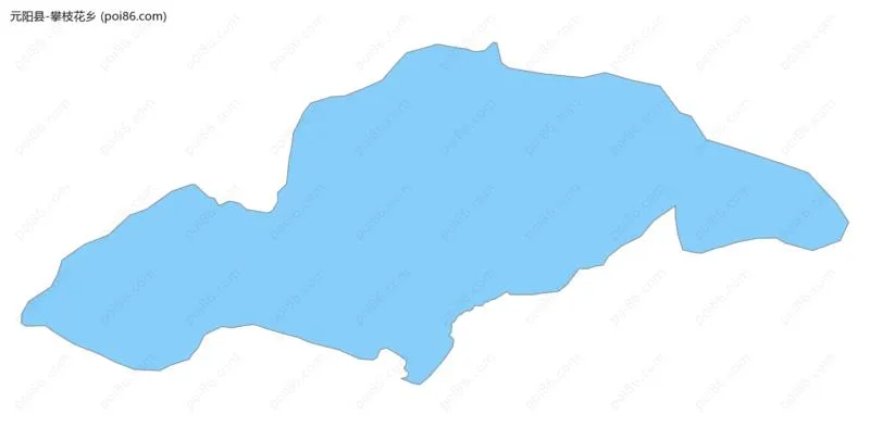 攀枝花乡边界地图