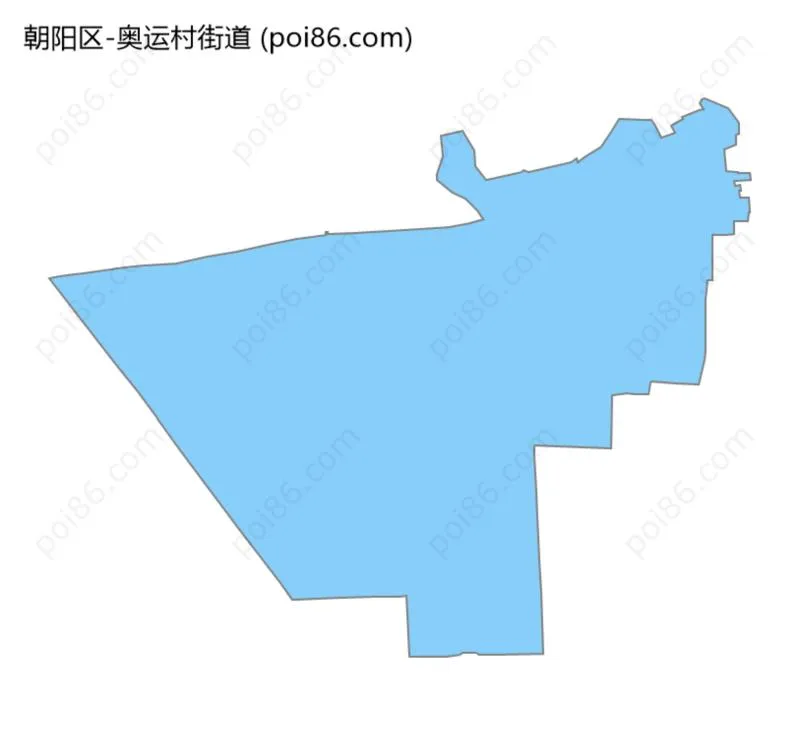 奥运村街道边界地图