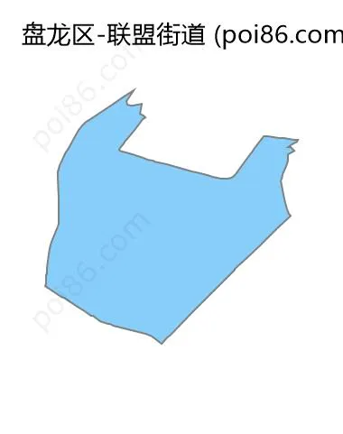 联盟街道边界地图