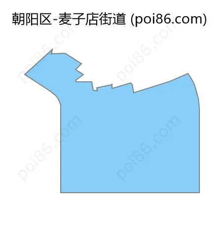 麦子店街道边界地图