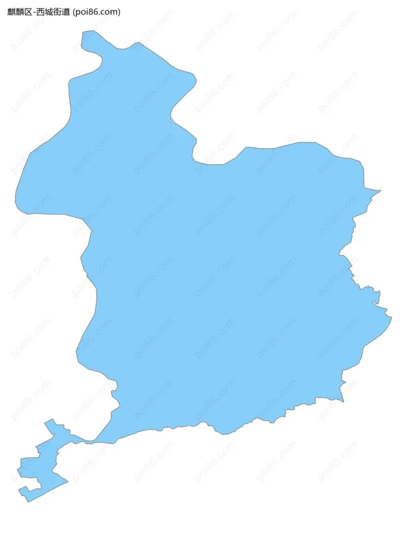 西城街道边界地图