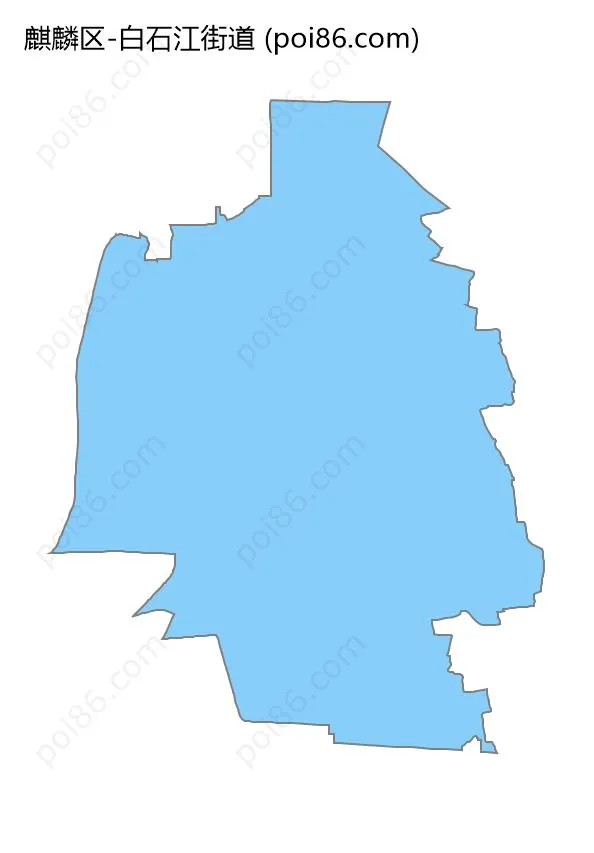 白石江街道边界地图