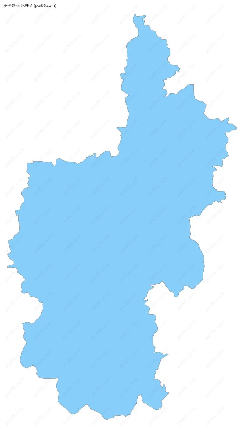 大水井乡边界地图