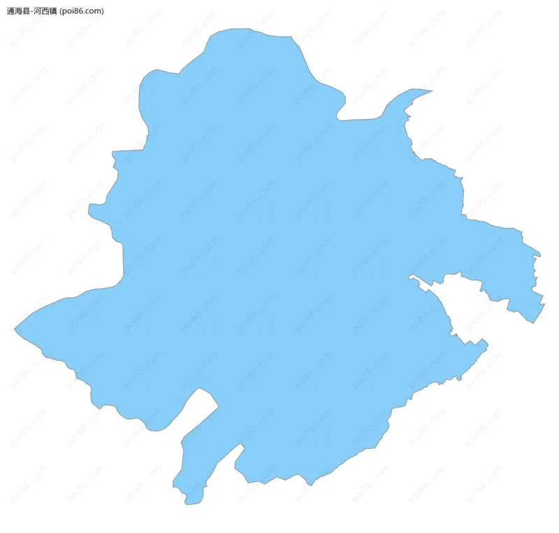 河西镇边界地图