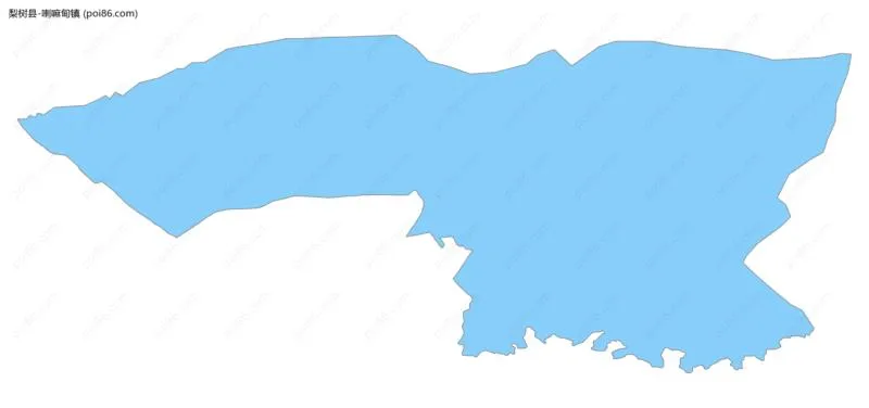 喇嘛甸镇边界地图