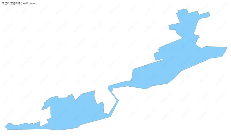 双辽农场边界地图
