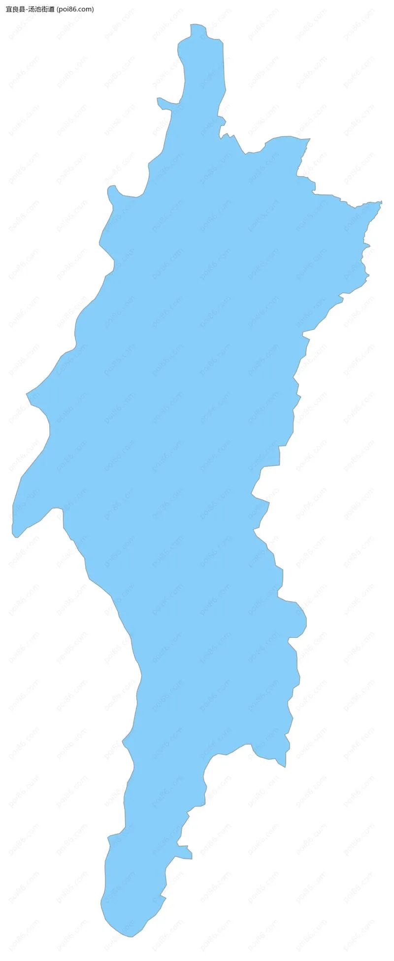 汤池街道边界地图