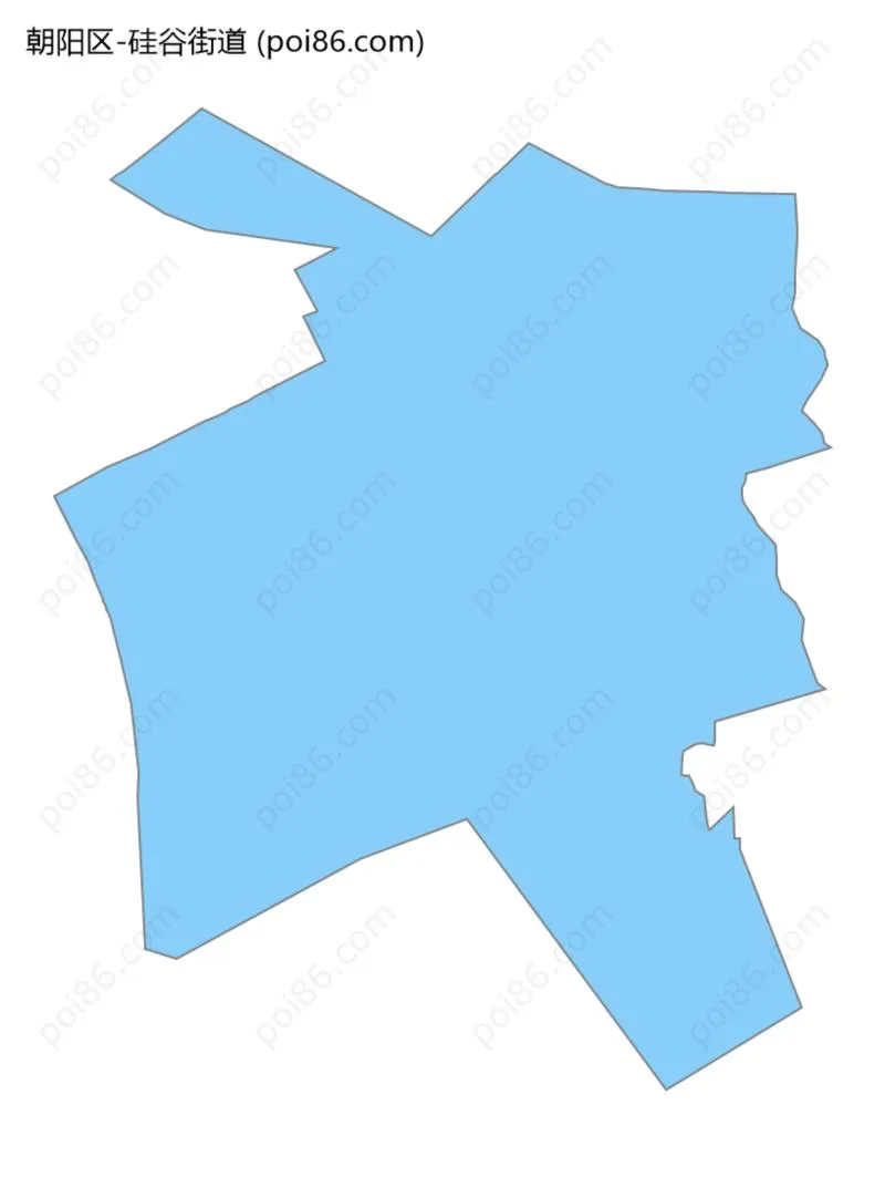 硅谷街道边界地图
