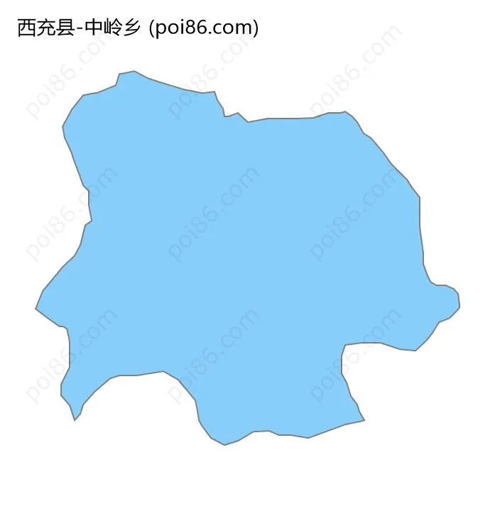 中岭乡边界地图