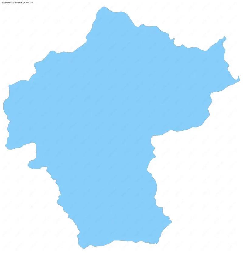 塔城镇边界地图