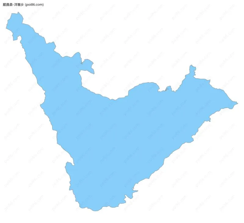 洋墩乡边界地图