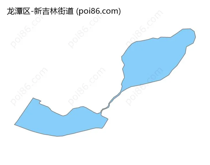 新吉林街道边界地图