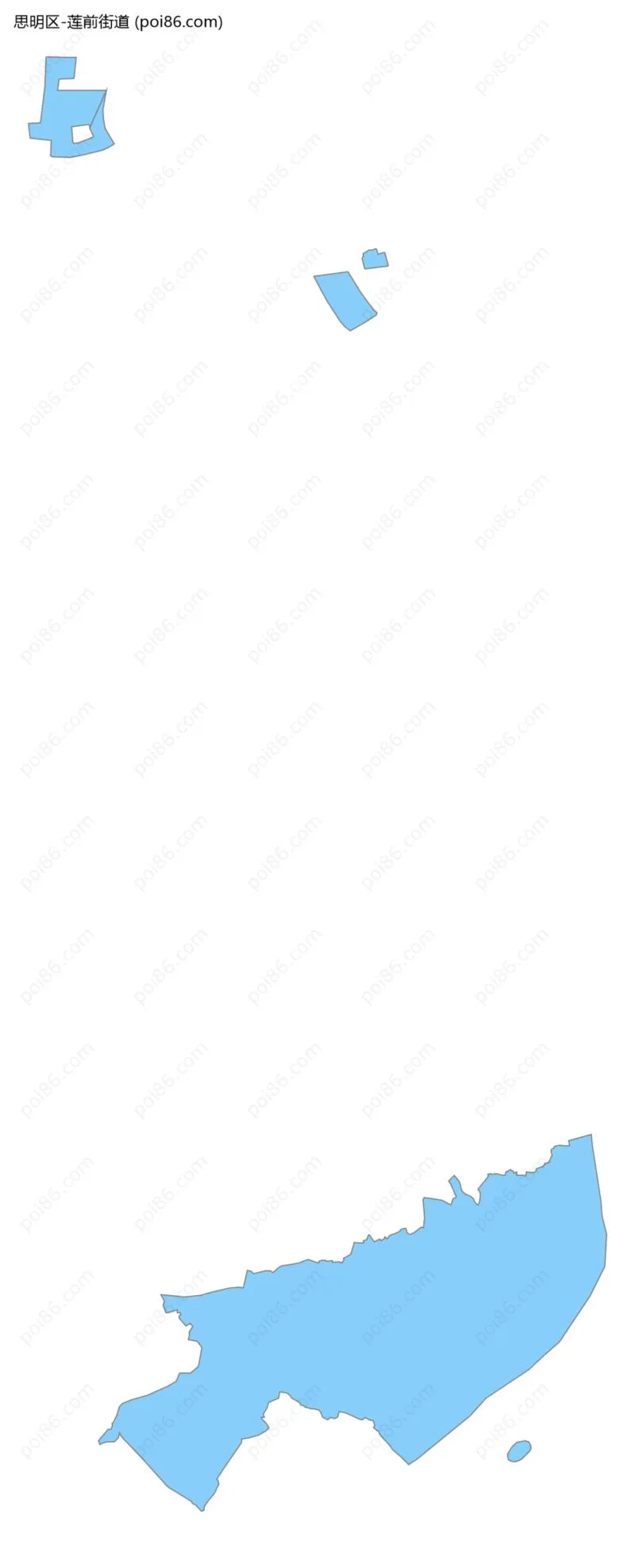 莲前街道边界地图