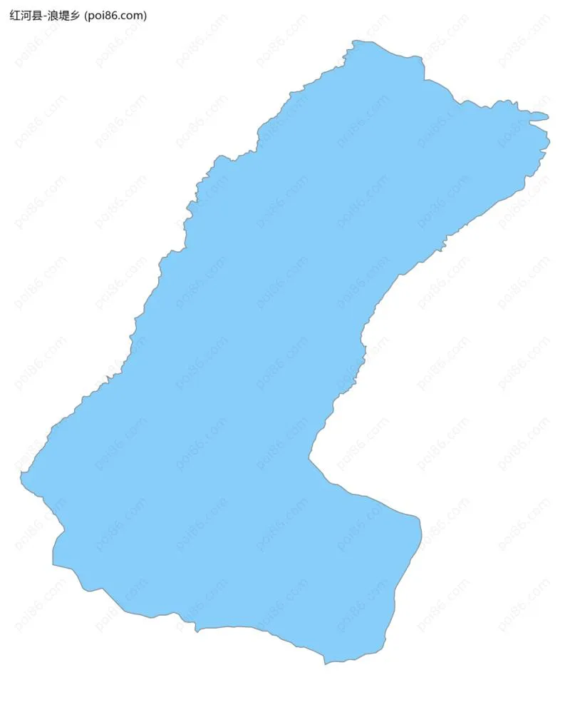 浪堤乡边界地图