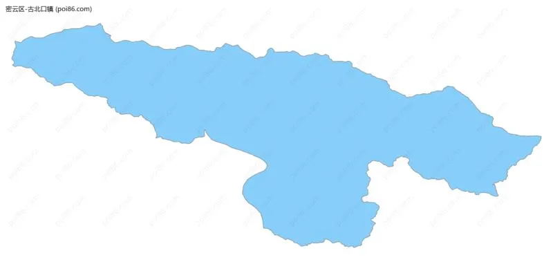 古北口镇边界地图