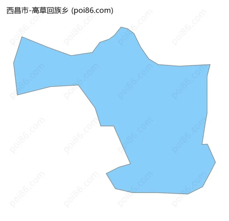 高草回族乡边界地图