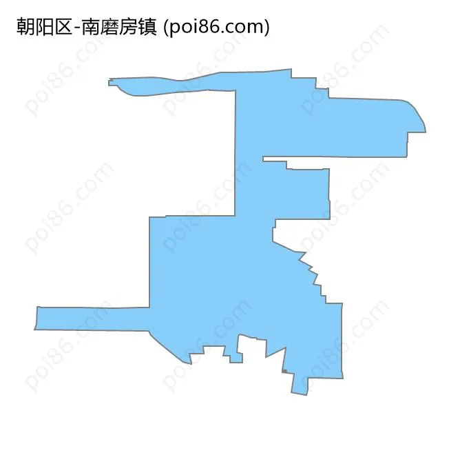 南磨房镇边界地图