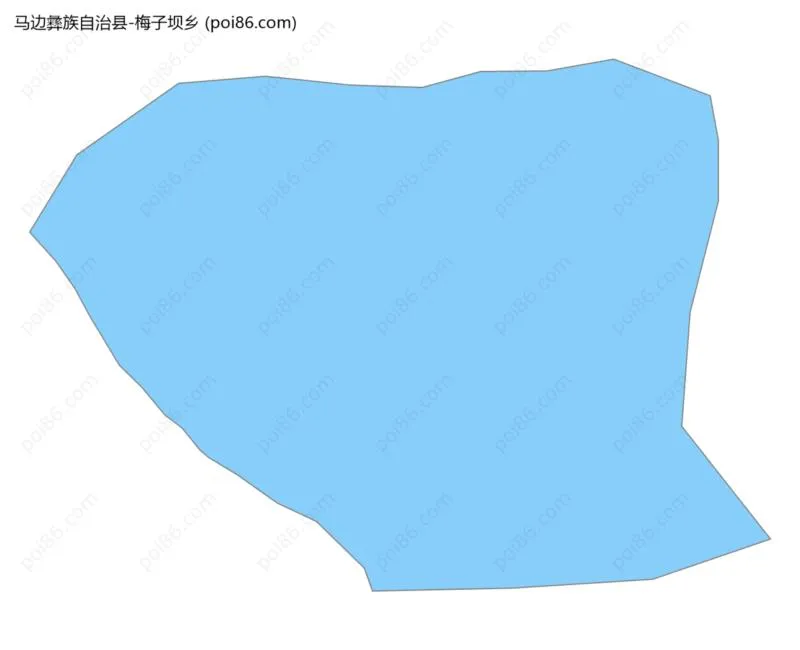 梅子坝乡边界地图