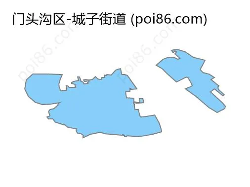 城子街道边界地图