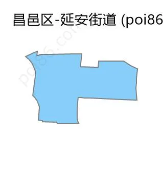 延安街道边界地图