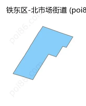 北市场街道边界地图