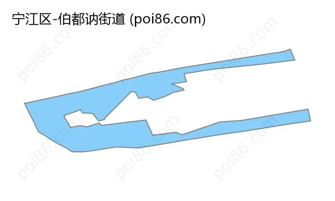 伯都讷街道边界地图