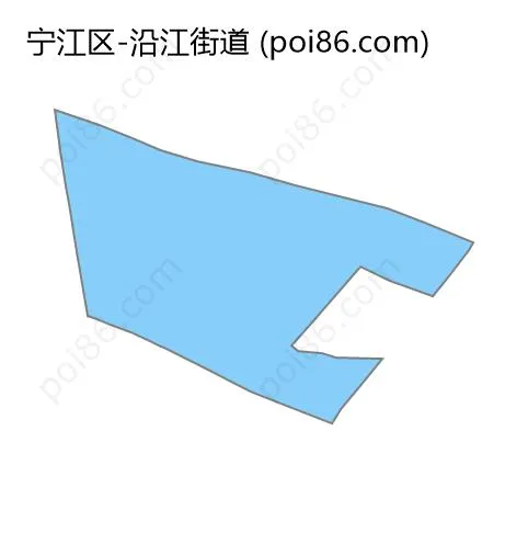 沿江街道边界地图