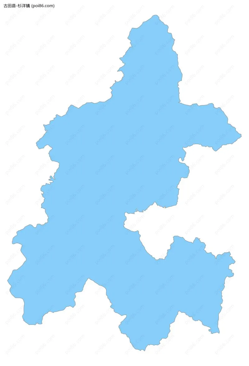 杉洋镇边界地图