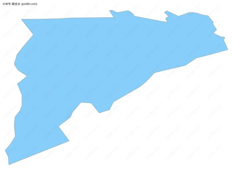 联合乡边界地图