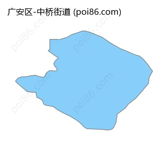 中桥街道边界地图