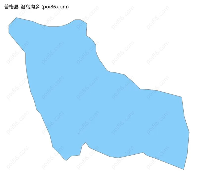 洛乌沟乡边界地图