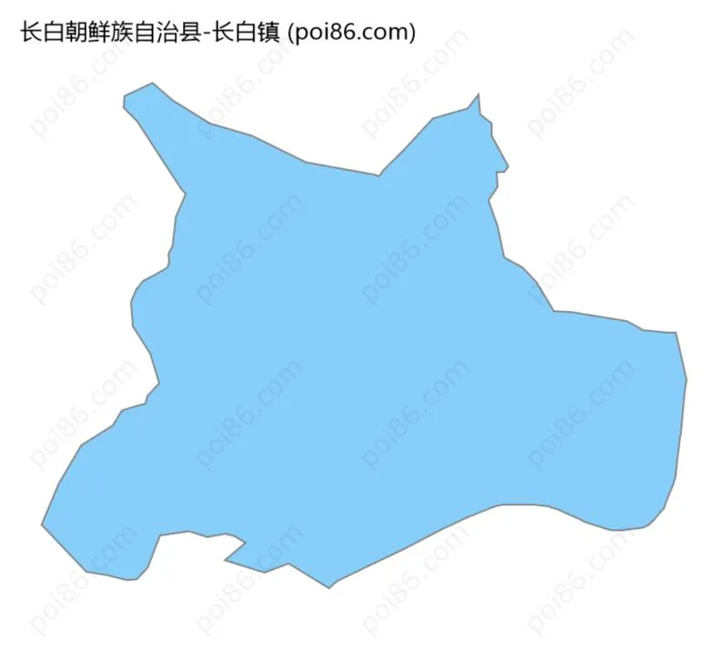 长白镇边界地图