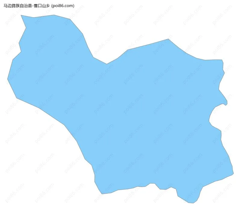 雪口山乡边界地图