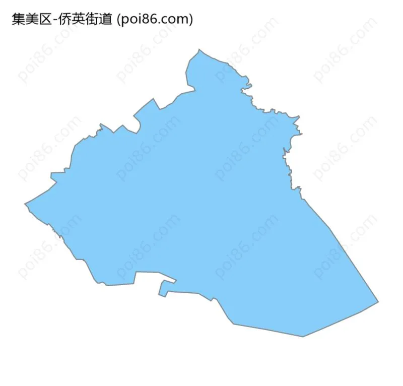 侨英街道边界地图