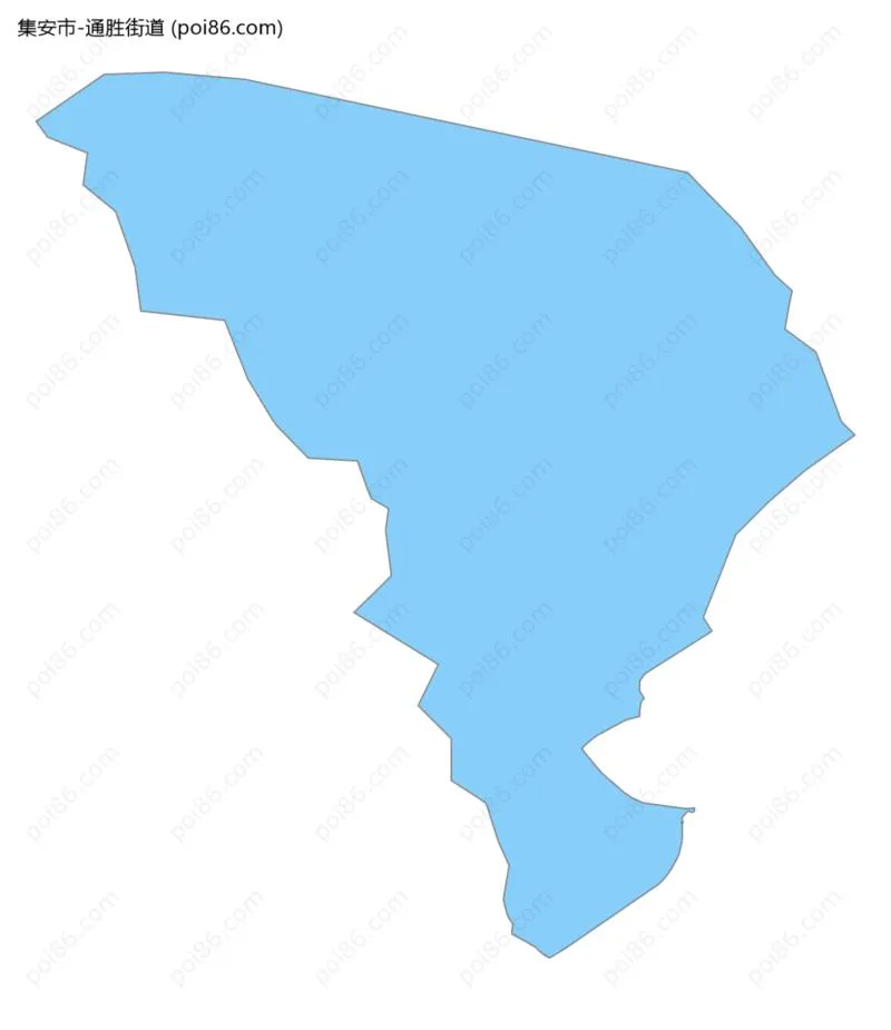 通胜街道边界地图