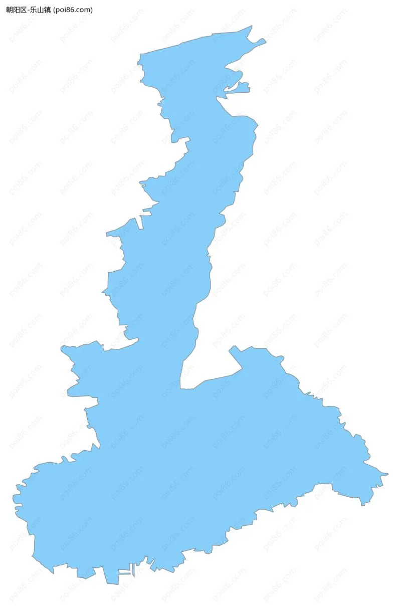 乐山镇边界地图