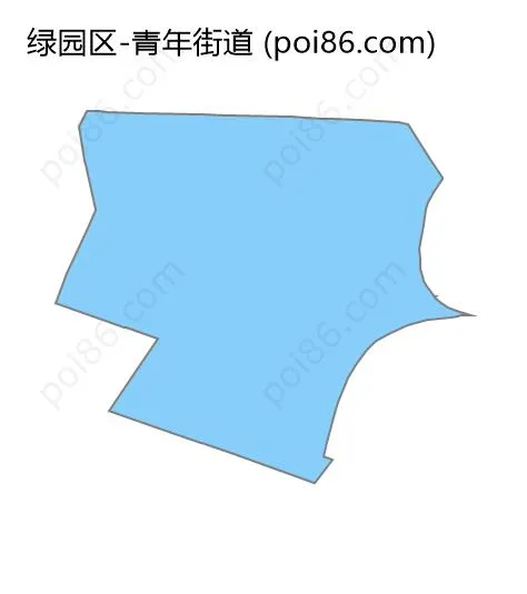 青年街道边界地图