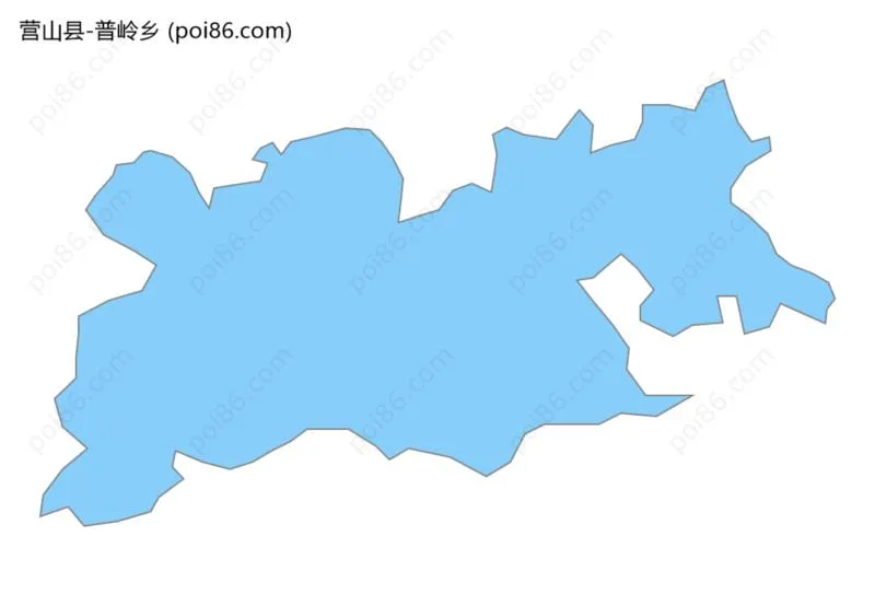 普岭乡边界地图