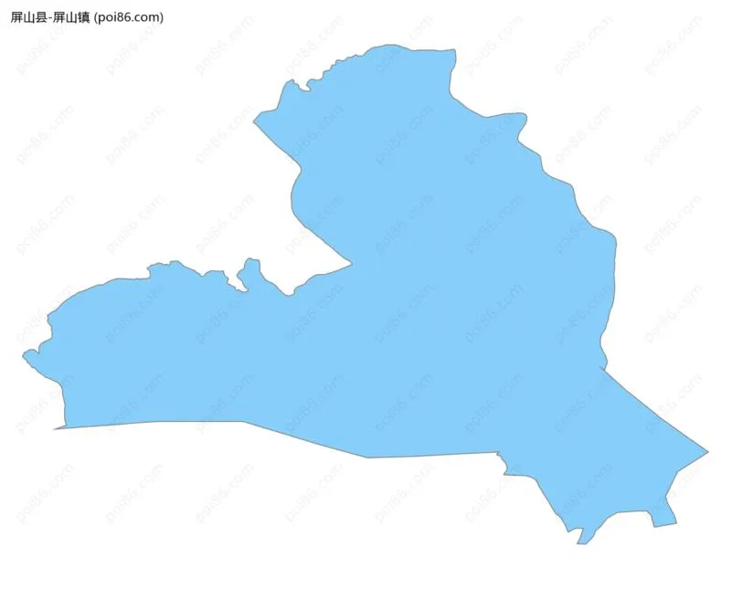 屏山镇边界地图