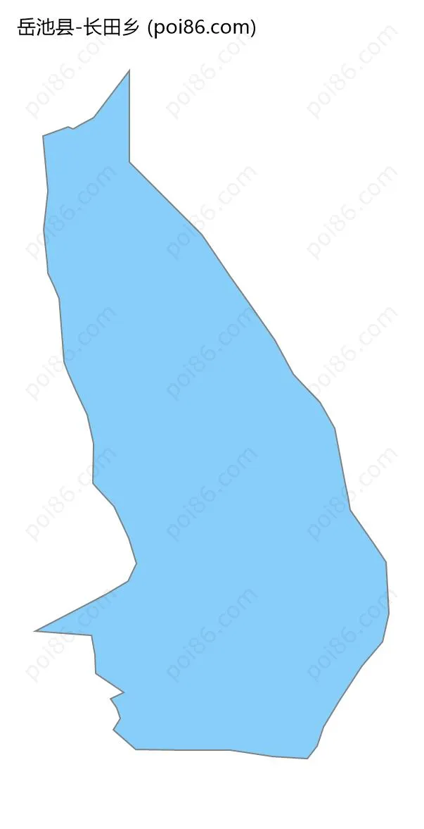 长田乡边界地图