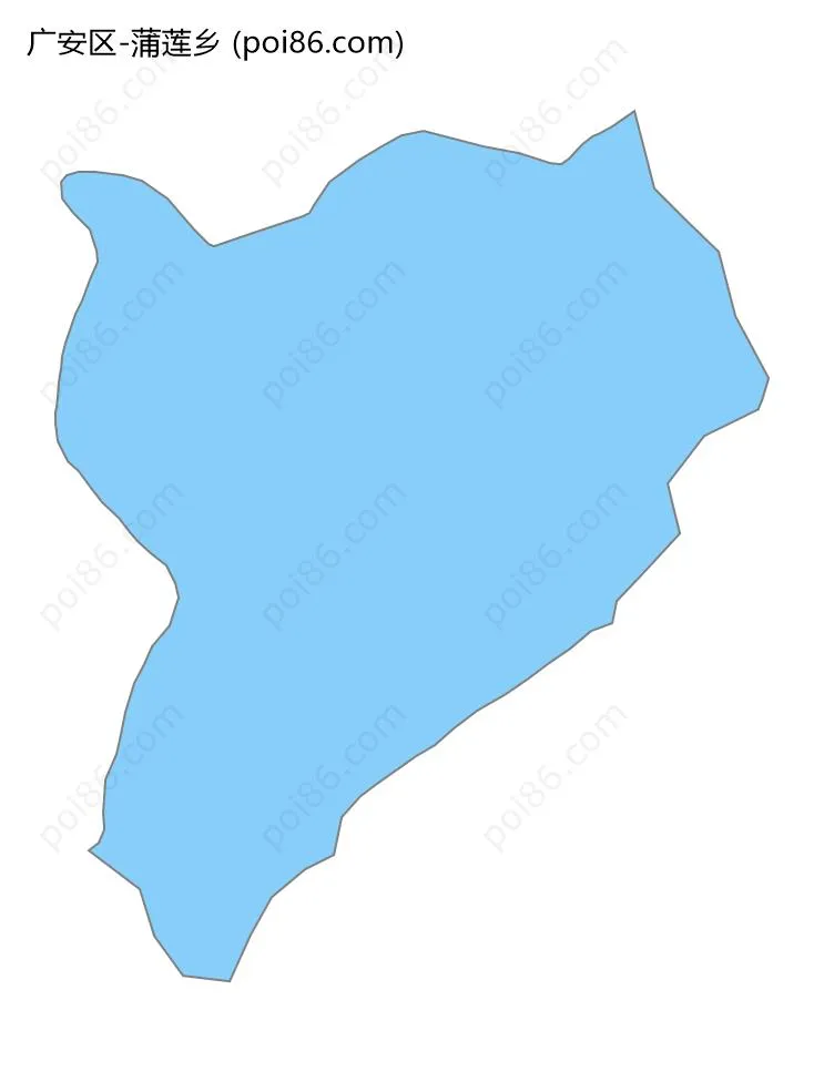 蒲莲乡边界地图