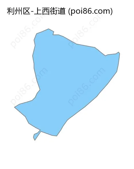 上西街道边界地图