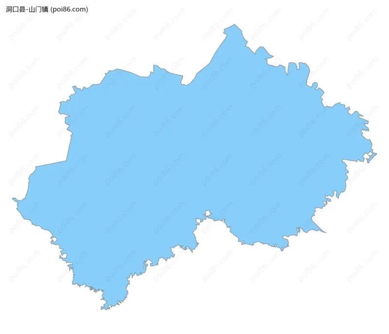 山门镇边界地图